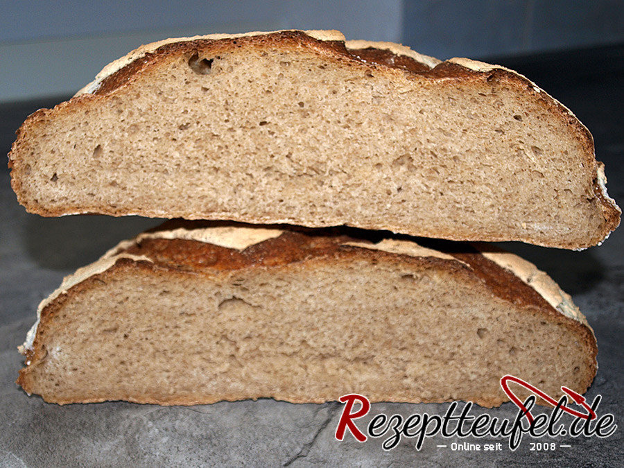Das durchgeschnittene Joghurtbrot