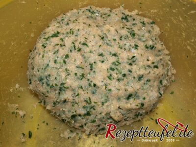 Der fertige Teig für die Fischfrikadellen