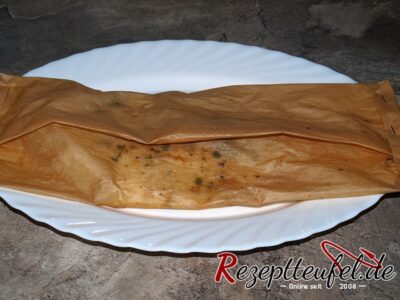 Das Heilbuttfilet ist gegart