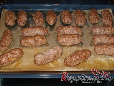 Die Hackfleischröllchen sind fertig