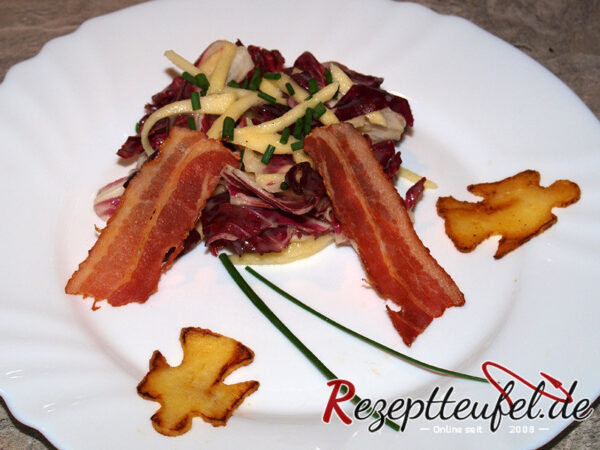 Salat vom Radicchio und Apfel
