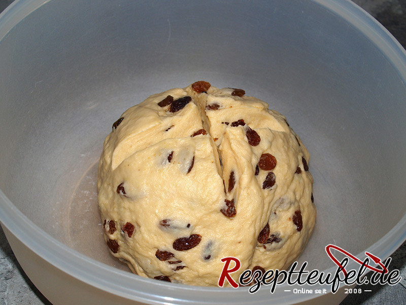 Der Teig vor dem ersten Gehen