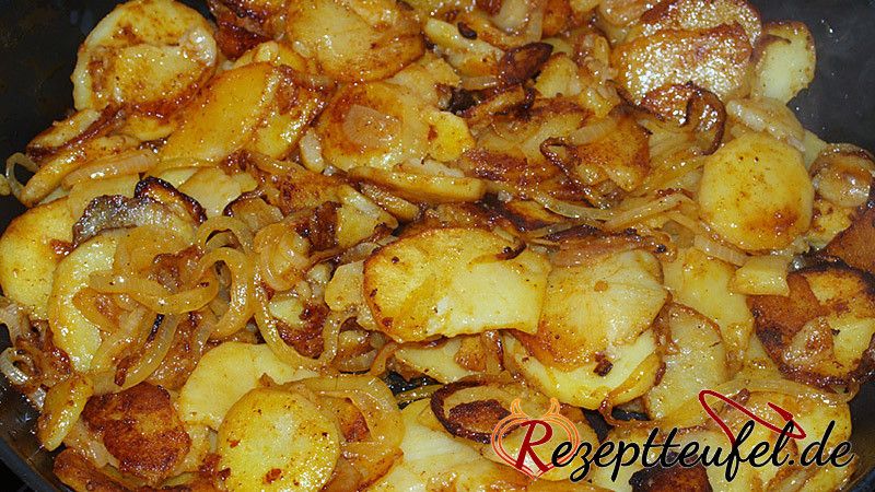 Bratkartoffeln aus rohen Kartoffeln