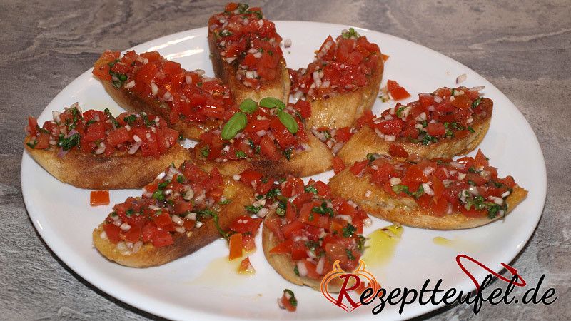 Bruschetta con pomodoro e basilico