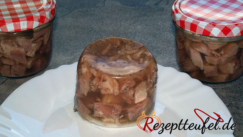 Eisbeinsülze ohne Gelatine (auch eingemacht)