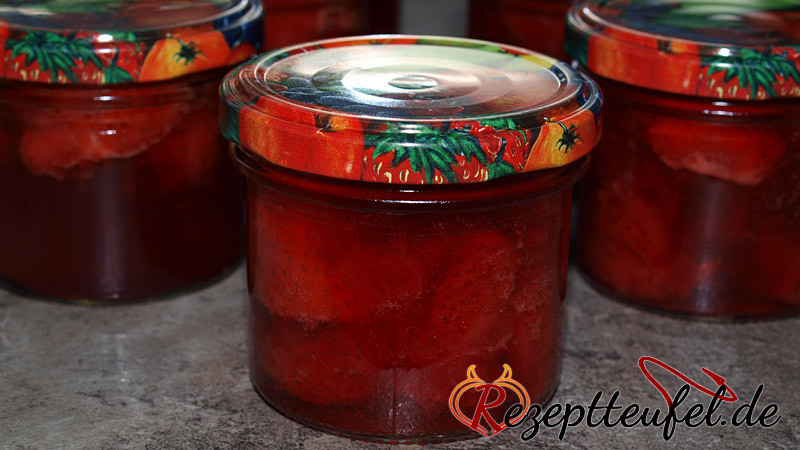 Erdbeerkonfitüre mit Vanille