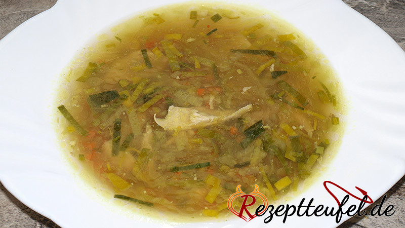 Scharfe Hühnersuppe aus dem Slow Cooker