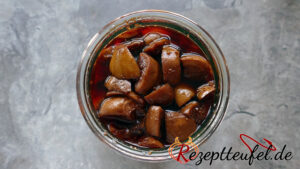 Die Zutaten nach 4 Wochen im Glas