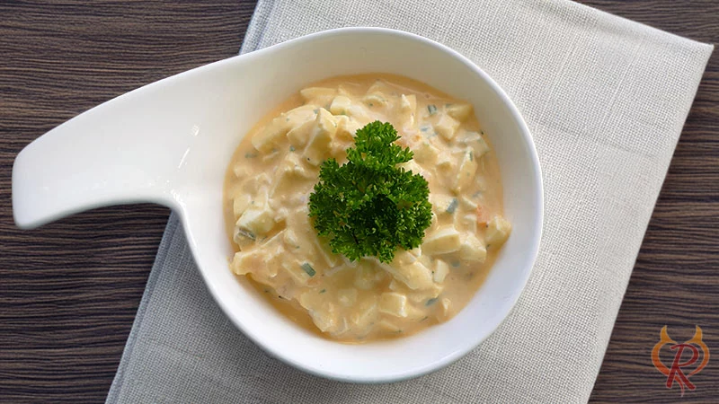 Eiersalat als Brotaufstrich