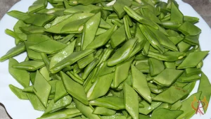 Die Bohnen sind in Rauten geschnitten