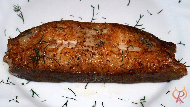 Heilbuttsteak in Butter gebraten