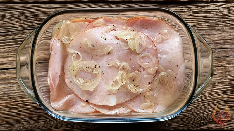 Bild zum Rezept für Kassler mit Zwiebeln eingelegt (Brotbelag)