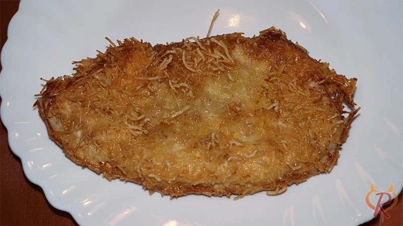 Putenschnitzel mit Glasnudelpanade