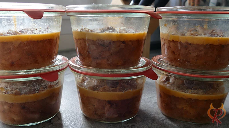 Zwiebelfleisch vom Schwein im Glas (eingekocht)